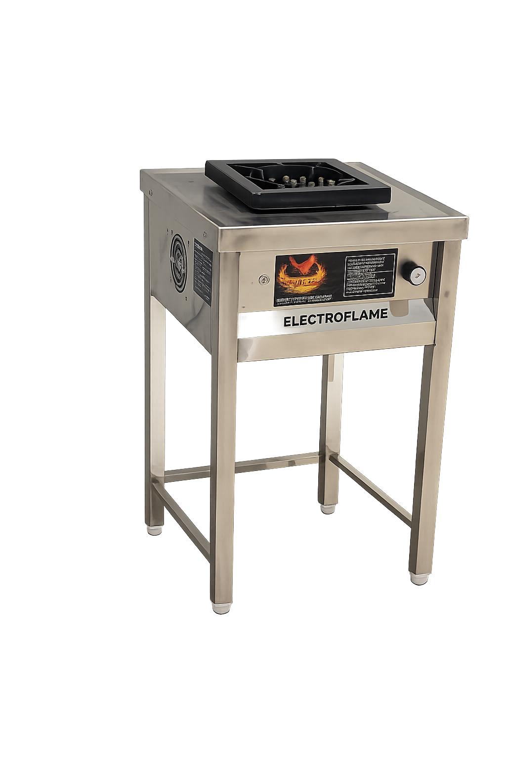 JJ Steels Semi Commercial Stainless Steel Free Standing Plasma Stove for Vada, Bajji, Bonda and Chinese Food Frying, Electric Stove – 3.5 KW - Gas Free Cooking - 15 days to dispatch the item