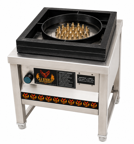 JJ Steels 5 KW Commercial Stainless Steel Plasma Stove for Vada, Bajji, Bonda and Chinese Food Frying, Gas Free Cooking with Flame - 15 days to dispatch the item