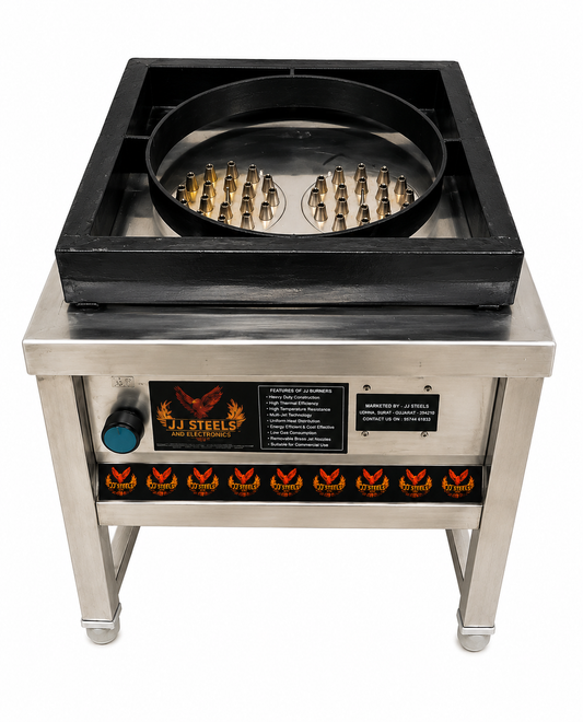 JJ Steels 7 KW Commercial Stainless Steel Plasma Stove for Vada, Bajji, Bonda and Chinese Food Frying, Gas Free Cooking with Flame - 15 days to dispatch the item