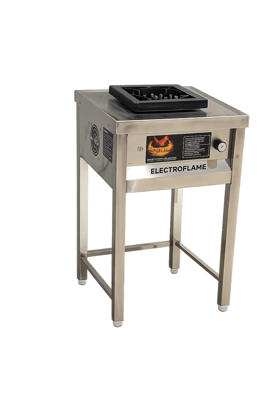 JJ Steels Semi Commercial Stainless Steel Free Standing Plasma Stove for Vada, Bajji, Bonda and  Chinese Food Frying, Electric Stove – 3.5 KW - Gas Free Cooking - 15 days to dispatch the item